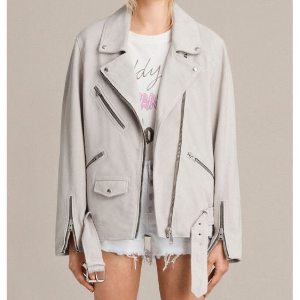 Suede Oversized All Saints Jacket - Small
